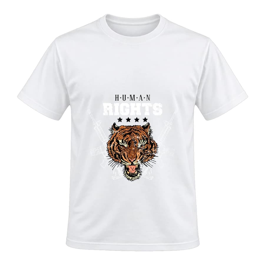 T-shirt — Humanrights — Devant — Blanc